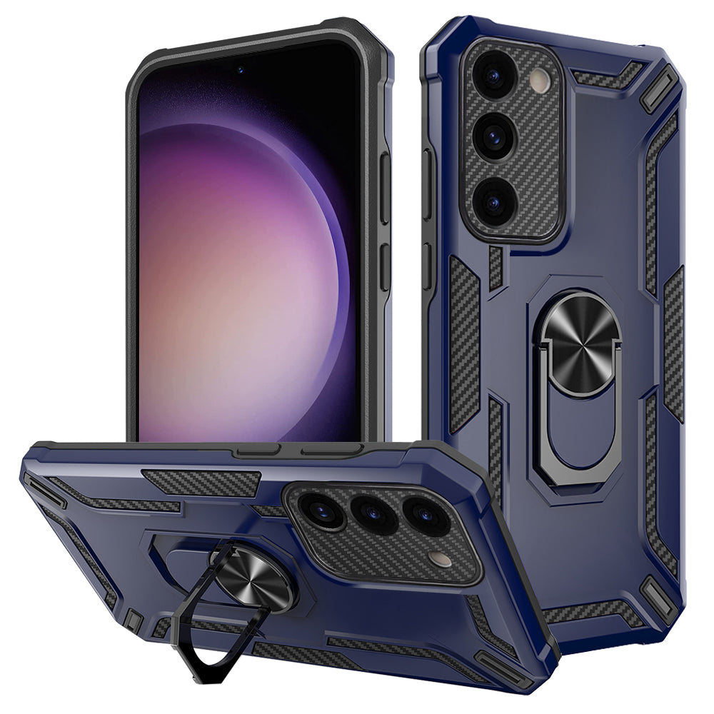 For Samsung Galaxy S23 PC TPU Hybrid Phone Case Rotary Ring Kickstand Anti-drop Back Cover For Samsung Galaxy S23 PC TPU Hybrid Phone Case Rotary Ring Kickstand Anti-drop Back Cover